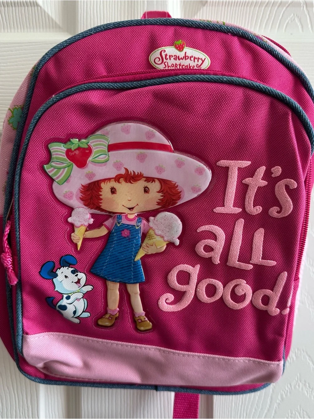 Strawberry Shortcake Kids Pink Backpack with Character Art new